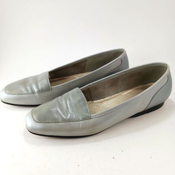 Enzo Angiolini Liberty Leather Flats/ Loafers Women's 8.5 Metallic Silver..... - Picture 2 of 11